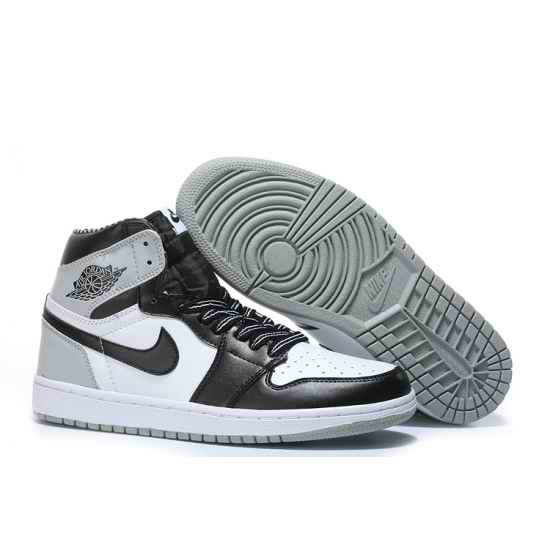 Air Jordan 1 Men Shoes Black Gray White